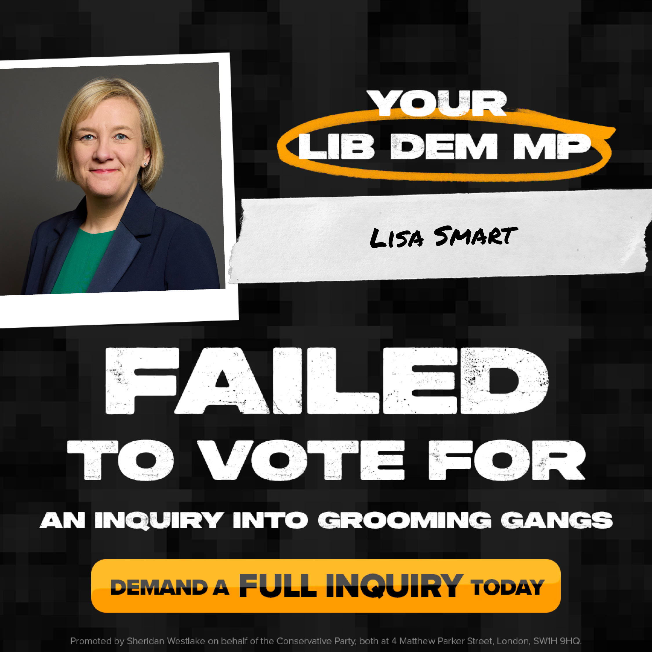 Your Lib Dem MP didn’t turn up to vote. On this important issue your constituency had no voice.  Sign the petition now: www.demandaninquirynow.com