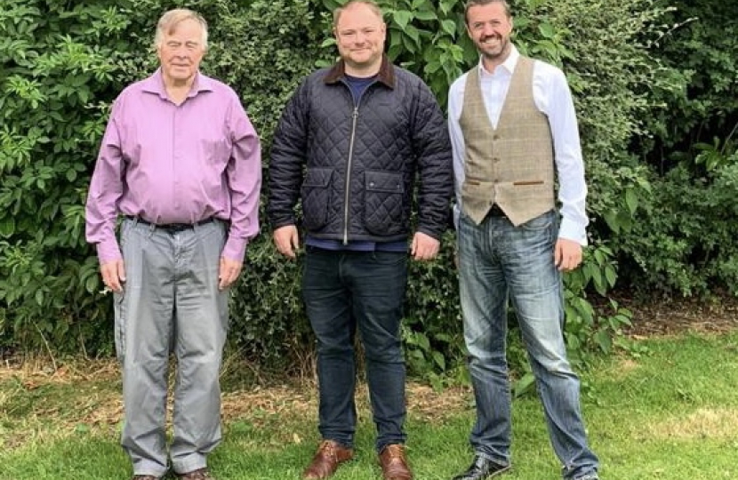 John Wright, Cllr Oliver Johnstone and Tony Moore