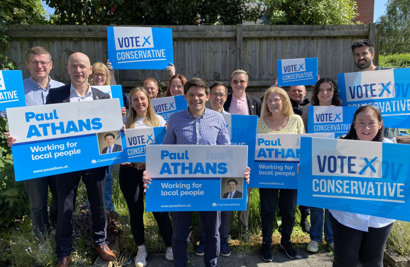 Paul with supporters