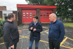 Paul Athans and Tim Morley at Offerton Fire Station