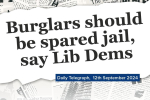 Burglars should be spared jail say Lib Dems