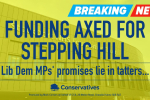 Funding Axed for Stepping Hill. Lib Dem MP's promises lie in tatters..