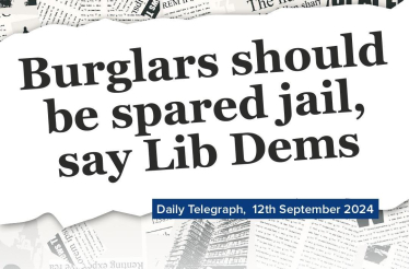 Burglars should be spared jail say Lib Dems