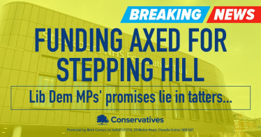 Funding Axed for Stepping Hill. Lib Dem MP's promises lie in tatters..